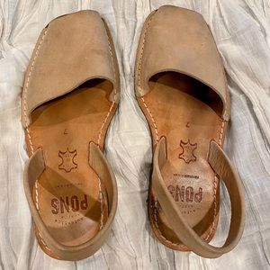 Pons Avarcas classic style leather sandals- Tan